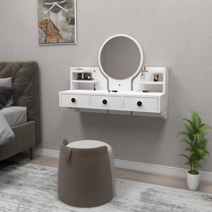 Hanah Home Polina Mesa de Maquillaje Blanca